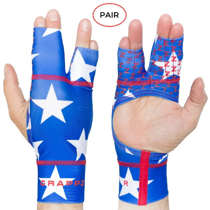 light photography gloves -  Finger Tape Alternative Splint Athletic Gloves For BJJ / All Sports - Red, White and Blue Grappz