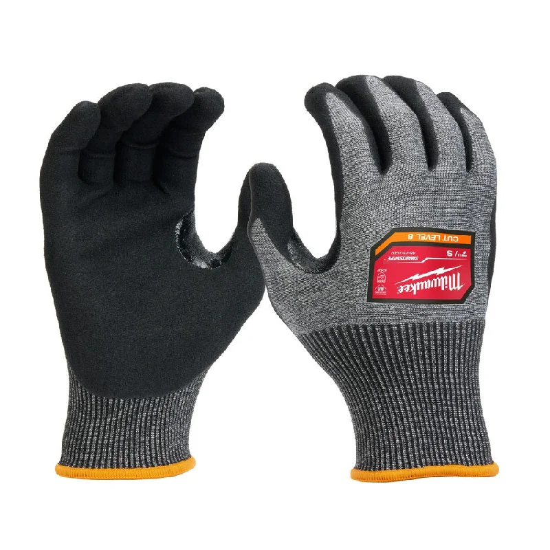 flexible knitting gloves -  Milwaukee 48-73-7020 Cut Level 8 High-Dexterity Nitrile Dipped Gloves - S