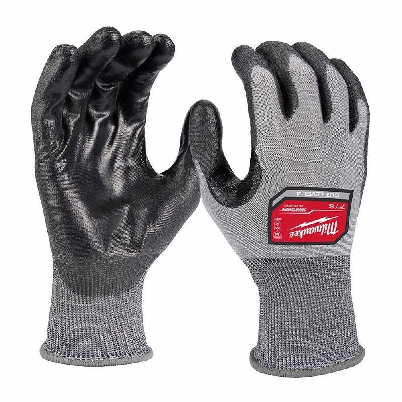 soft groom gloves -  Milwaukee 48-73-8740 High Dexterity A4 Polyurethane Dipped Gloves - Small