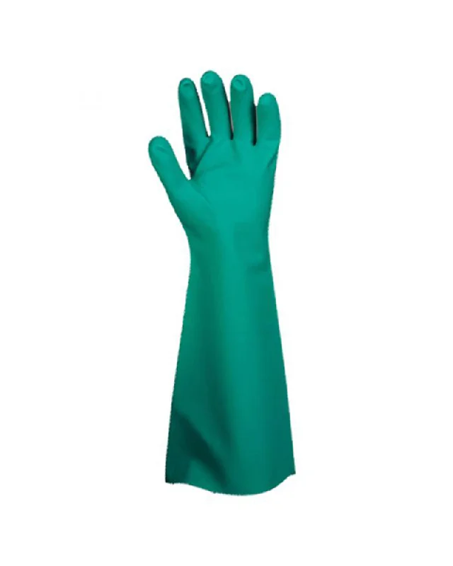 light dance gloves -  Premium Green Nitrile, Unlined, 22-mil, Pebble Grip, 18-inch Gloves