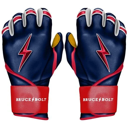 soft costume gloves -  PREMIUM PRO Patriot Series Long Cuff Batting Gloves | FOURTH OF JULY