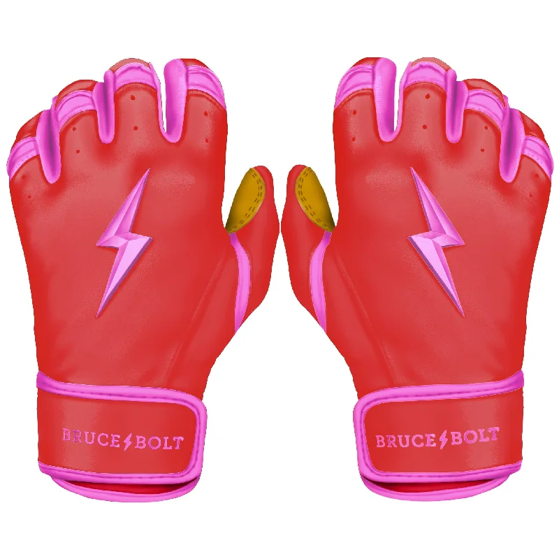 non-slip sculpting gloves -  PREMIUM PRO BADER Series Short Cuff Batting Gloves | PINK