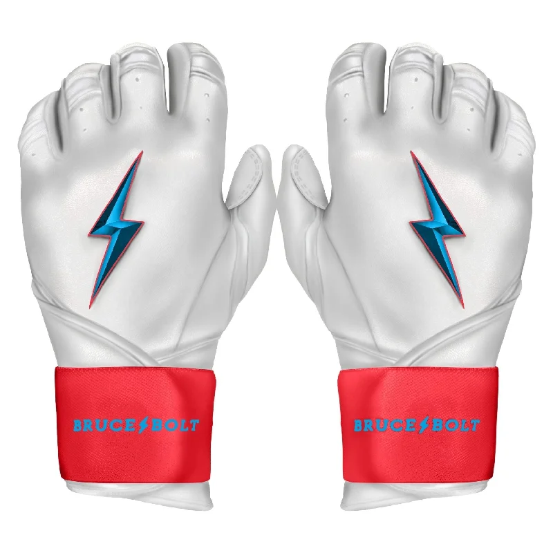 non-slip stage gloves -  PREMIUM PRO Creator Series Long Cuff Batting Gloves | MIAMI WHITE