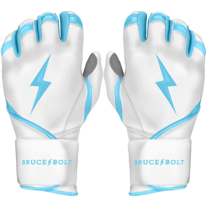 light costume gloves -  PREMIUM PRO CHROME Series Long Cuff Batting Gloves | BABY BLUE