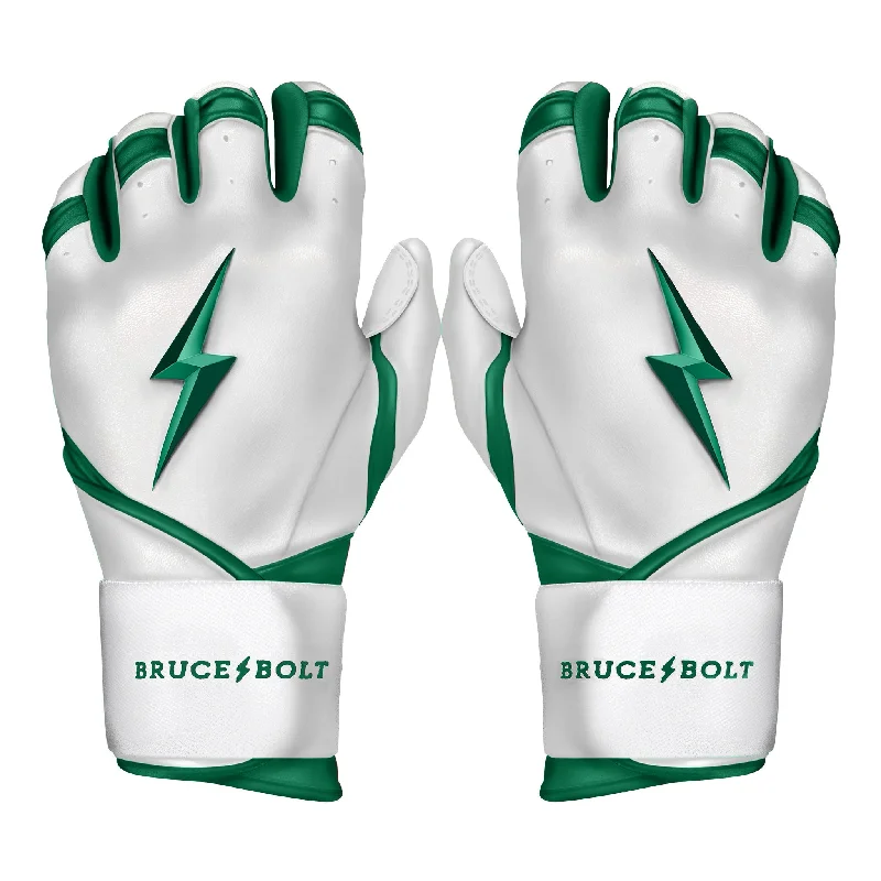 soft knitting gloves -  PREMIUM PRO CHROME Series Long Cuff Batting Gloves | GREEN