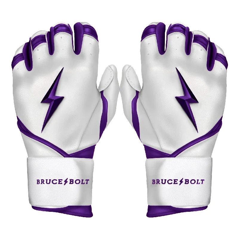 durable quilting gloves -  PREMIUM PRO CHROME Series Long Cuff Batting Gloves | PURPLE