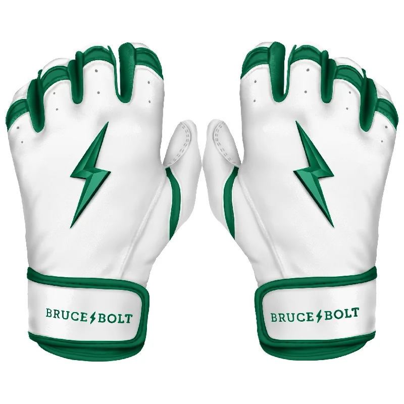 non-slip crochet gloves -  PREMIUM PRO CHROME Series Short Cuff Batting Gloves | GREEN