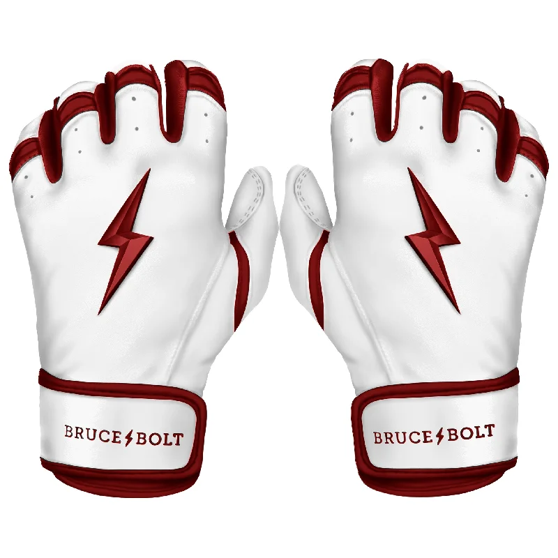 non-slip quilting gloves -  PREMIUM PRO CHROME Series Short Cuff Batting Gloves | MAROON