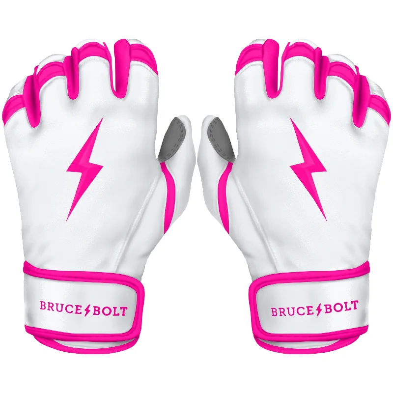 non-slip crafting gloves -  PREMIUM PRO CHROME Series Short Cuff Batting Gloves | PINK