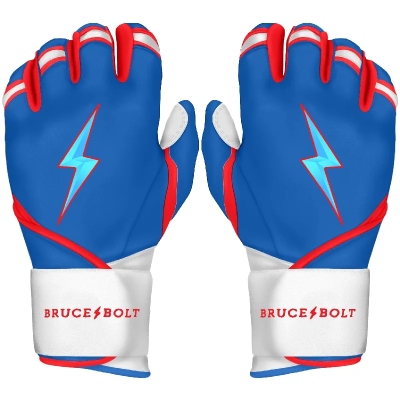 non-slip groom gloves -  PREMIUM PRO Creator Series Long Cuff Batting Gloves | Outman Blue/Glow