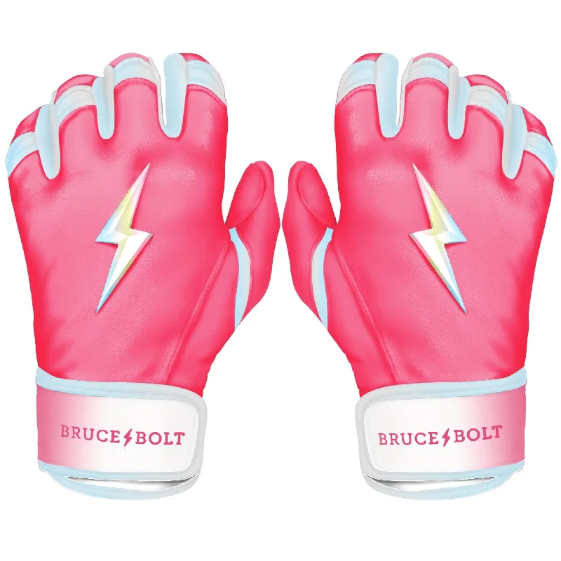 padded metalworking gloves -  PREMIUM PRO Creator Series Short Cuff Batting Gloves - DUSTY PINK