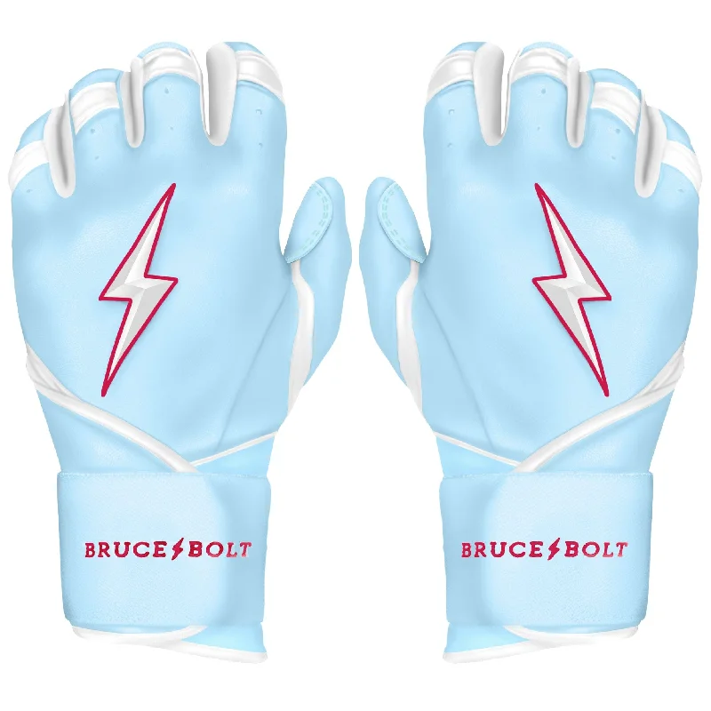 non-slip stage gloves -  PREMIUM PRO HAPP Series Long Cuff Batting Gloves | BABY BLUE