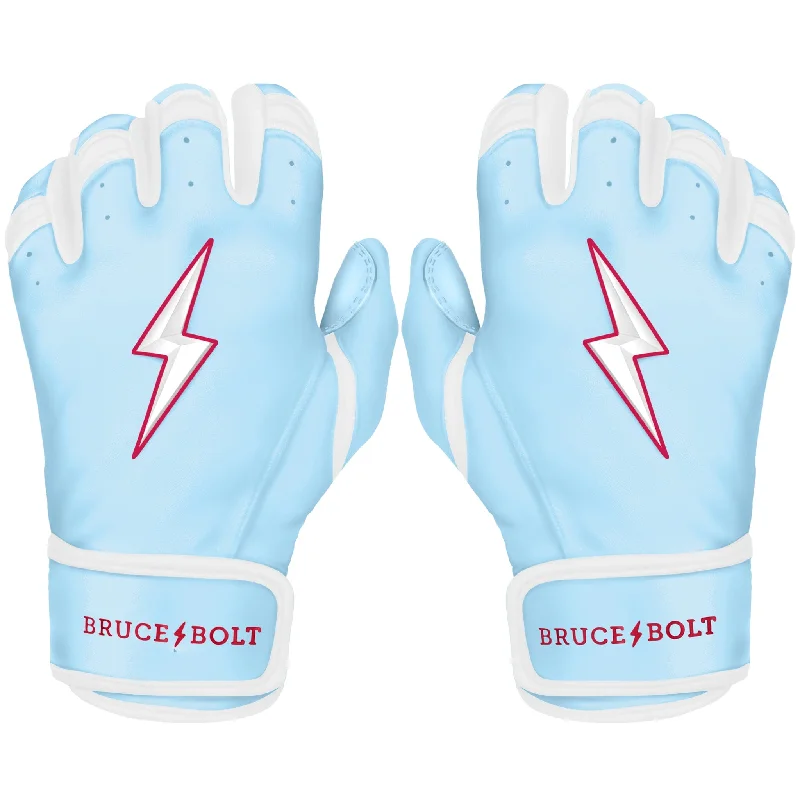 flexible stage gloves -  PREMIUM PRO HAPP Series Short Cuff Batting Gloves | BABY BLUE