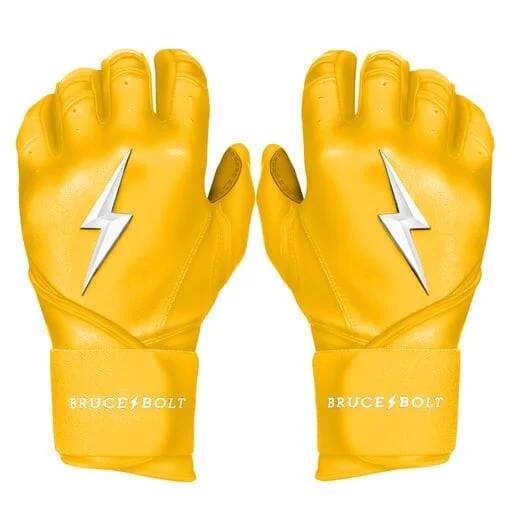 flexible festival gloves -  PREMIUM PRO Long Cuff Batting Gloves | YELLOW