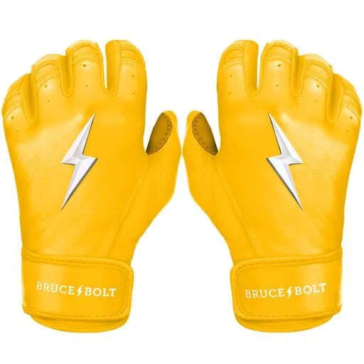 soft festival gloves -  PREMIUM PRO Short Cuff Batting Gloves | YELLOW