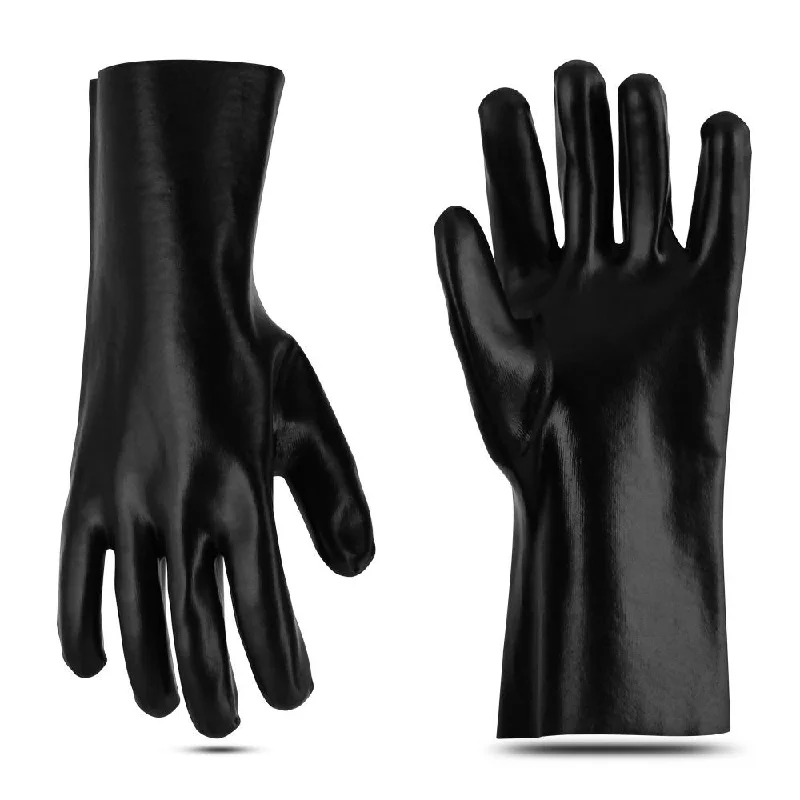 waterproof painting gloves -  PVC Coated 12" - Chemical-Resistant Gloves - 12 Pairs