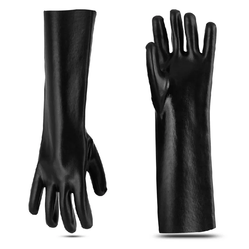 soft groom gloves -  PVC Coated 18" - Chemical-Resistant Gloves - 1 Pair