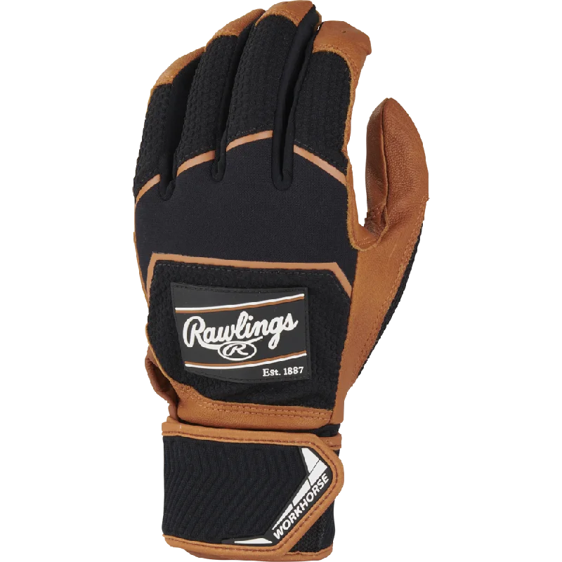 durable filming gloves -  Rawlings Workhorse Adult Batting Gloves with Compression Strap: WHC2BG