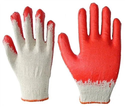 flexible stage gloves -  Red Latex Palm Coated Gloves