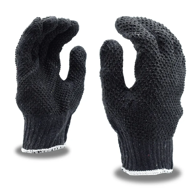 light glass gloves -  Gray String Knit Gloves with Two Sided Plastic Dots