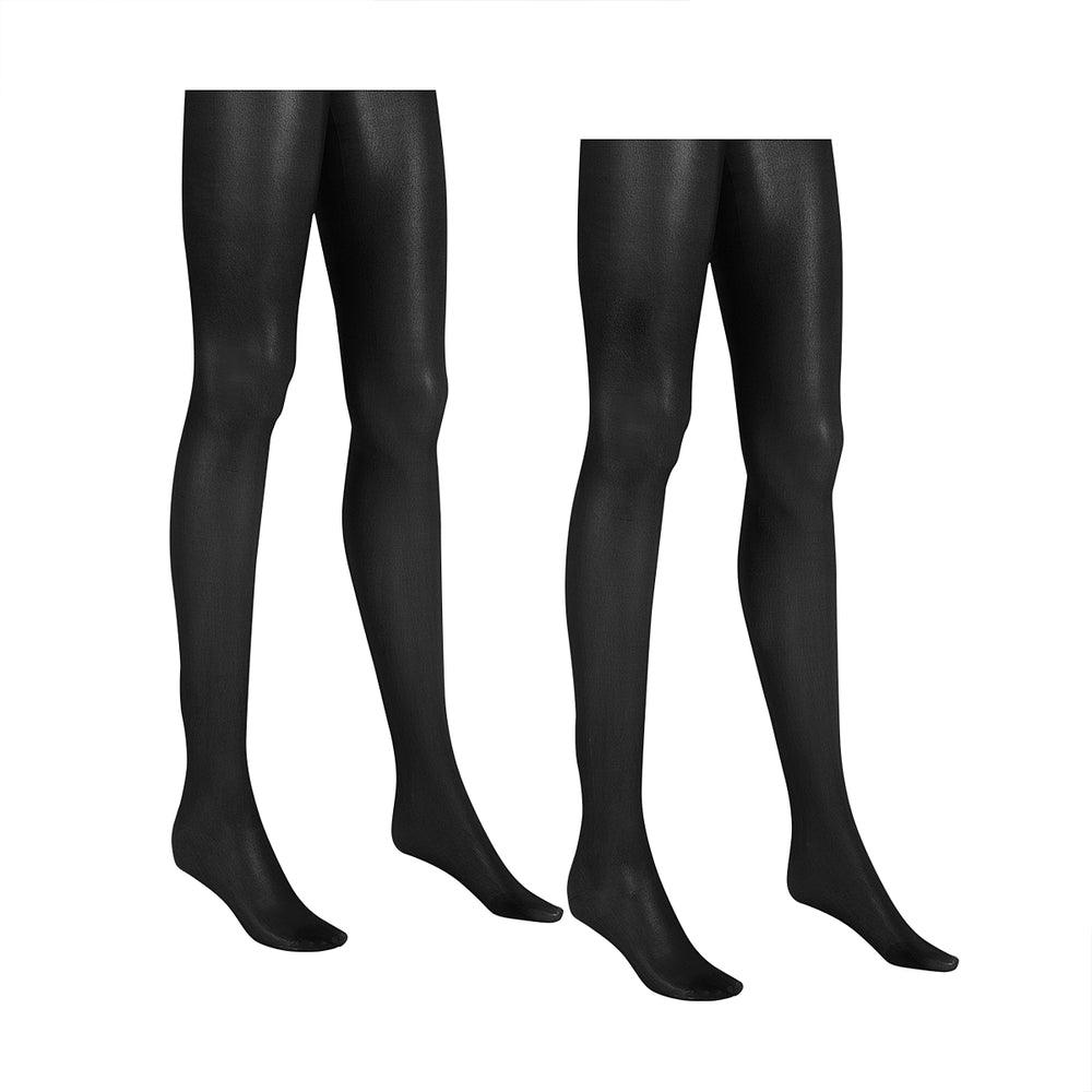 sock assortment organic -  2 Pack Matt Pantyhose Black