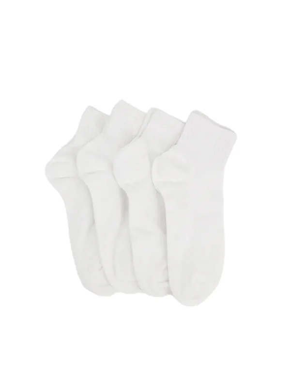 sock quality vintage -  Men's 4 Pair Plain Solid Long Thin Socks,White