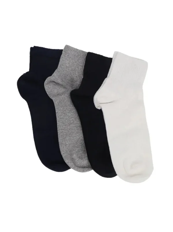 sock prices vintage -  Men's 4 Pair Plain Solid Long Thin Socks,Multi