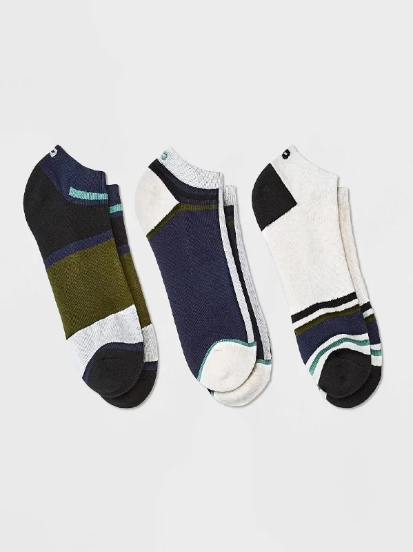 sock shipping organic -  Men's 3 Pairs Striped Socks,Multi