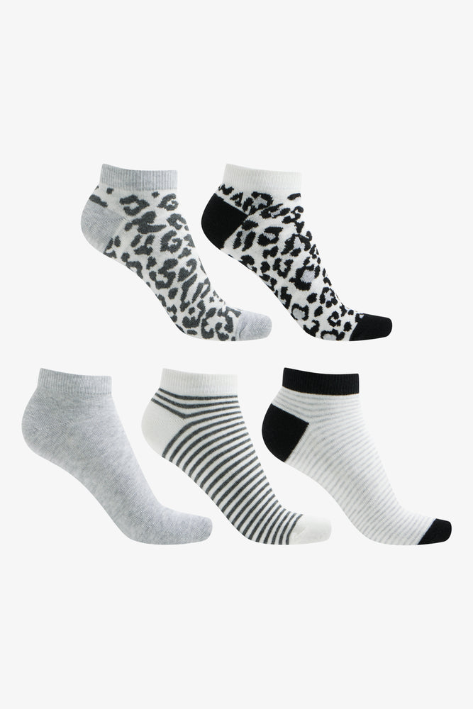 sock inventory vintage -  5 Pack Animal Low Cut Socks Black