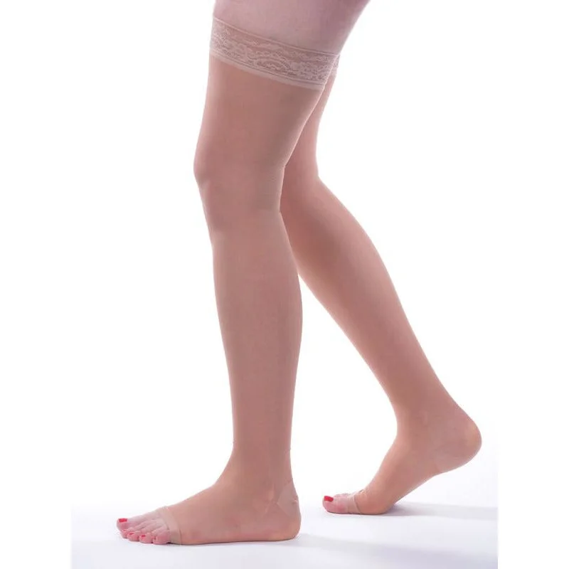 sock materials minimalist -  Allegro Essential Sheer Support Thigh High 20-30 mmHg, Open Toe #9