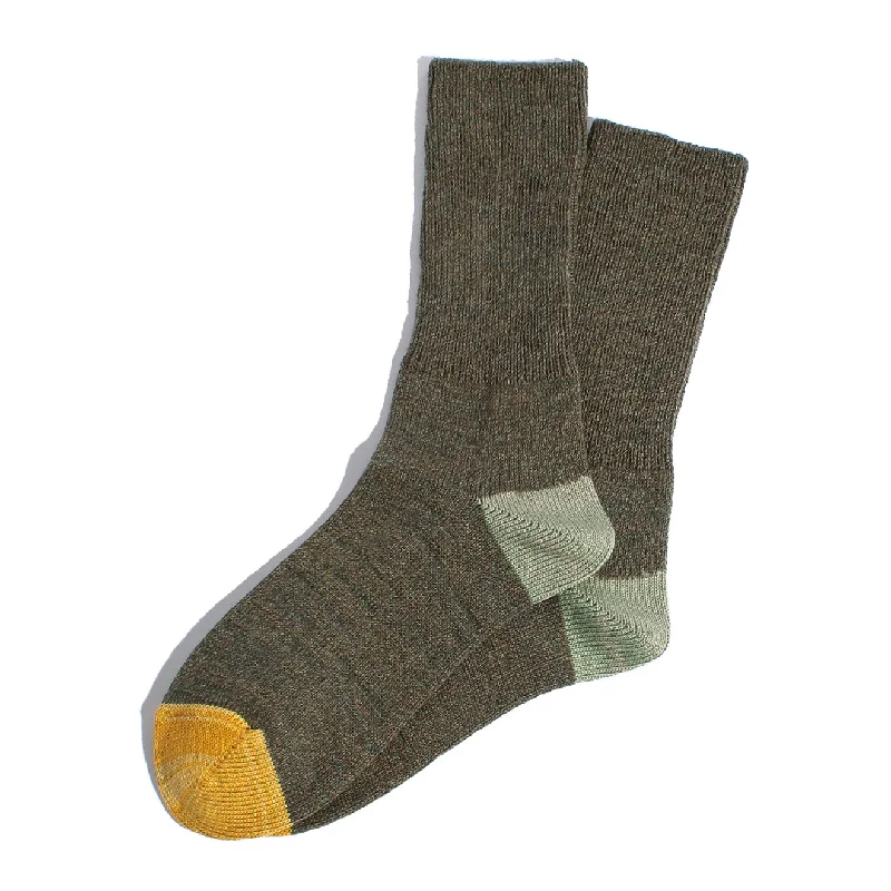 sock durability organic -  Anonymous Ism 2 Point Crew Sock Khaki