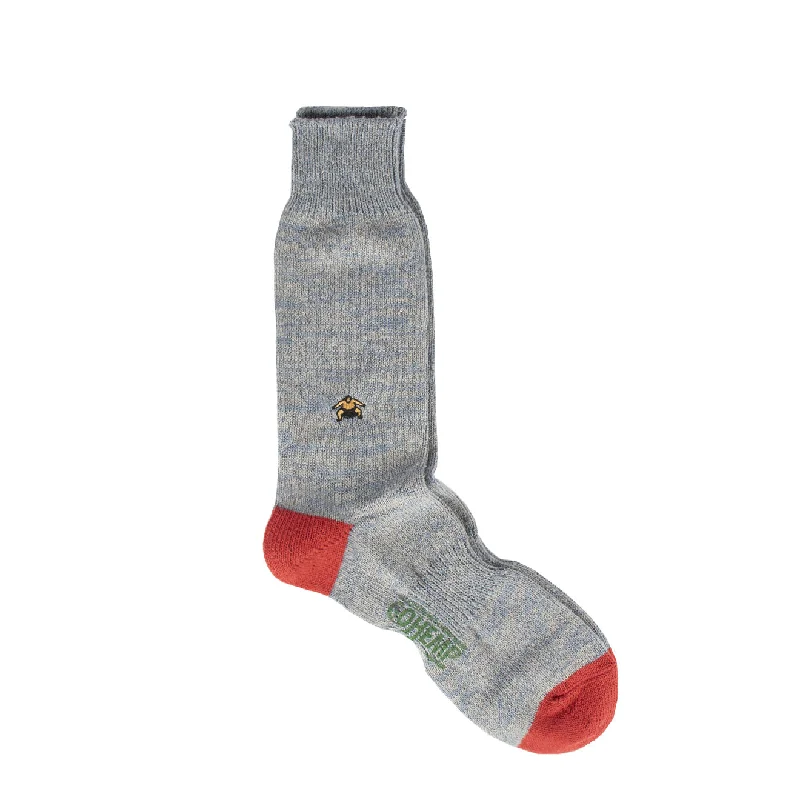 sock brands organic -  Anonymous Ism Gohemp Embroidery Crew Socks Red - ONE SIZE