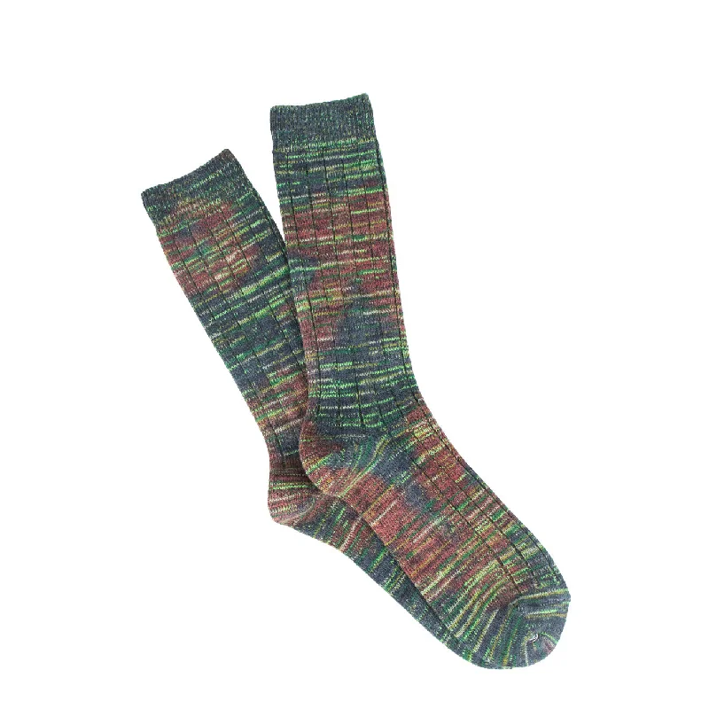 sock patterns organic -  Anonymous Ism Mix Tie Dye Crew Socks Navy - ONE SIZE