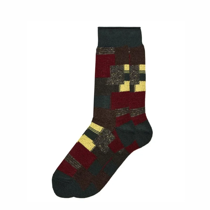 sock trends organic -  Anonymous Ism Patchwork Crew Socks Moss