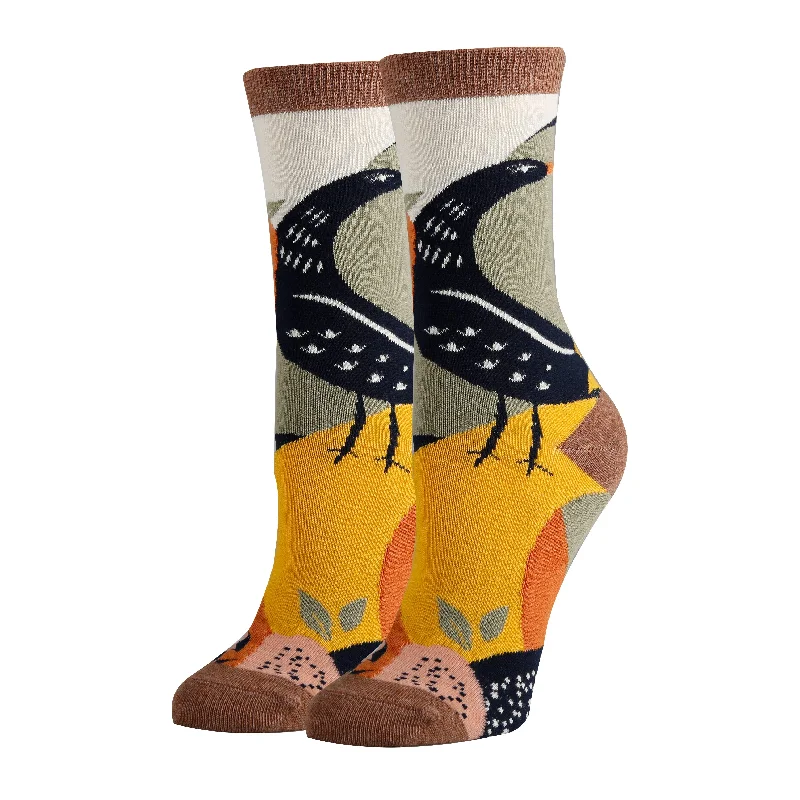 sock colors organic -  Oooh Yeah!/Aurora Fern | Women's Premium Cotton Crew Dress Socks