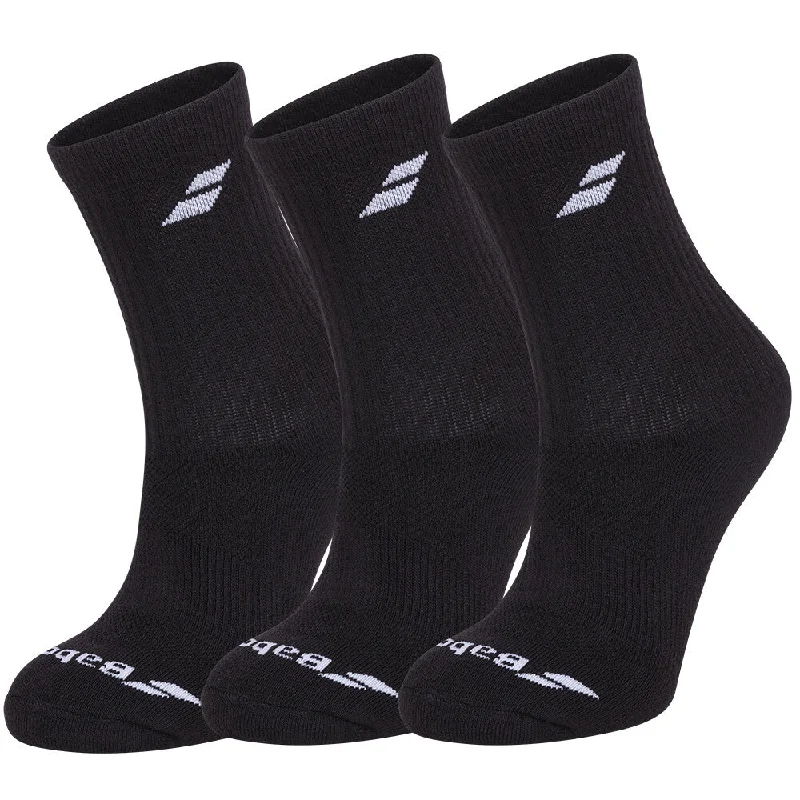 sock packs minimalist -  Babolat Mens Crew Socks 3 Pack Black