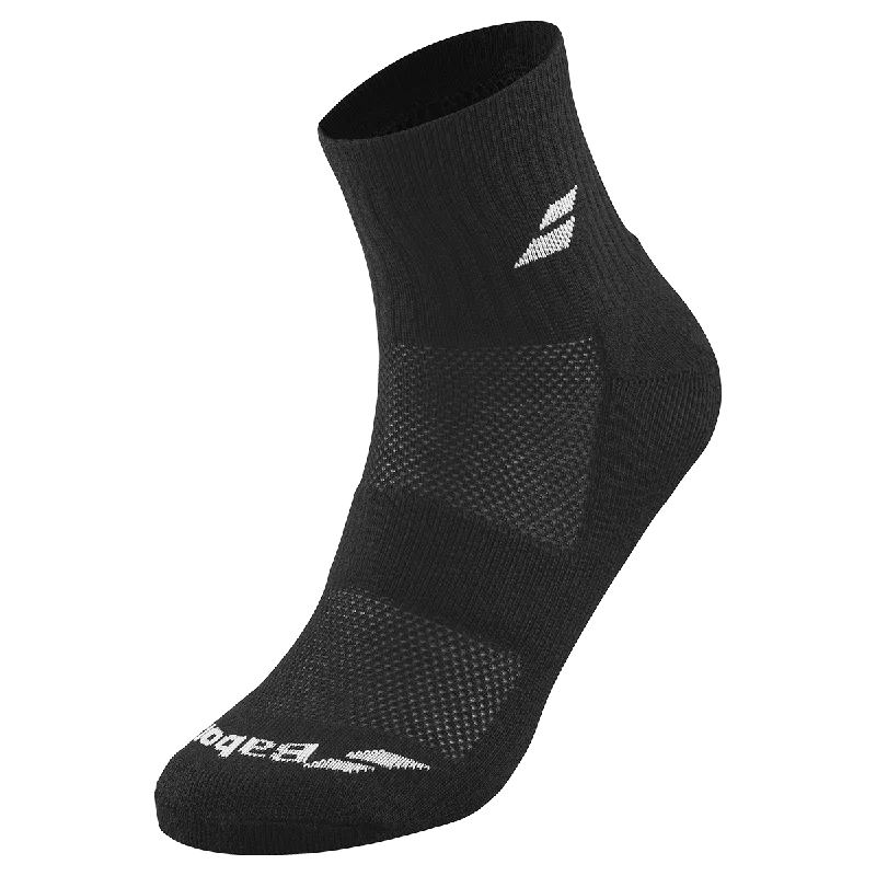 sock sets bold -  Babolat Men's Quarter 3 Pack Socks Black