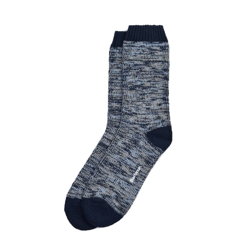 sock types bold -  Barbour Bedrock Boot Sock Navy Mix