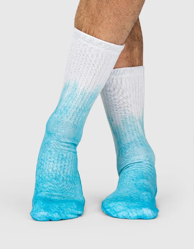 sock trends minimalist -  Blue Half Dye Socks