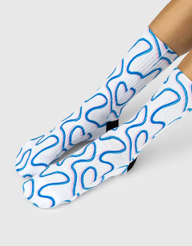 sock designs vintage -  Blue Swirl Socks