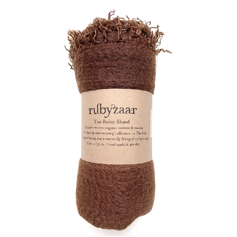 sock benefits organic -  Rubyzaar - Boho Scarf - Espresso