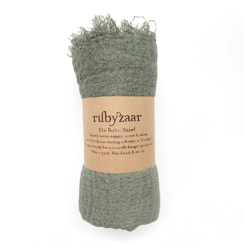 sock styles vintage -  Rubyzaar - Boho Scarf - Sage