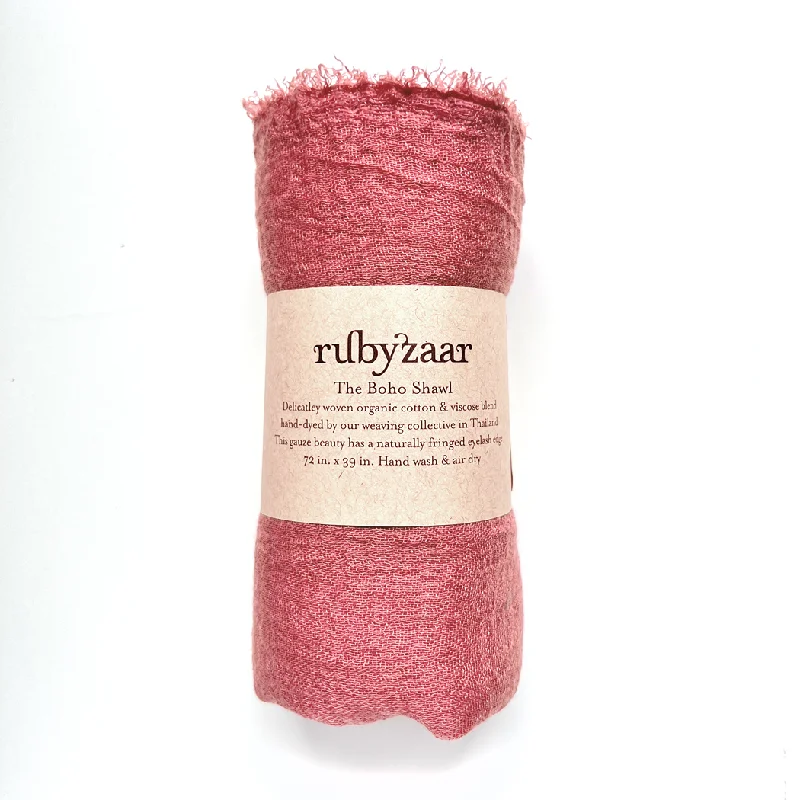 sock storage organic -  Rubyzaar - Boho Scarf - Terracotta