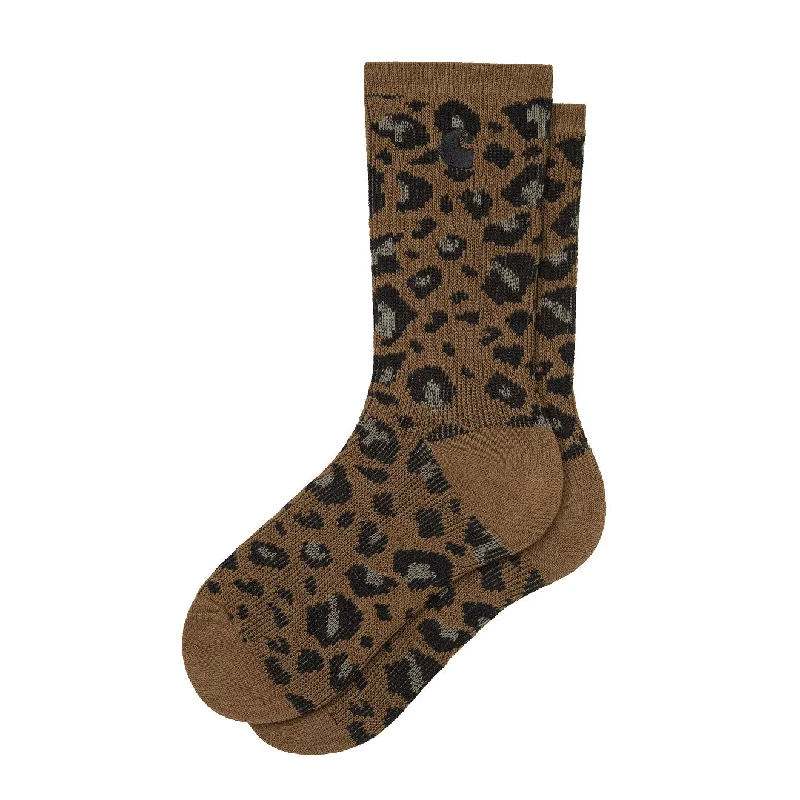 sock materials bold -  Carhartt WIP Camo Socks Camo Leo Jacquard Tamarind