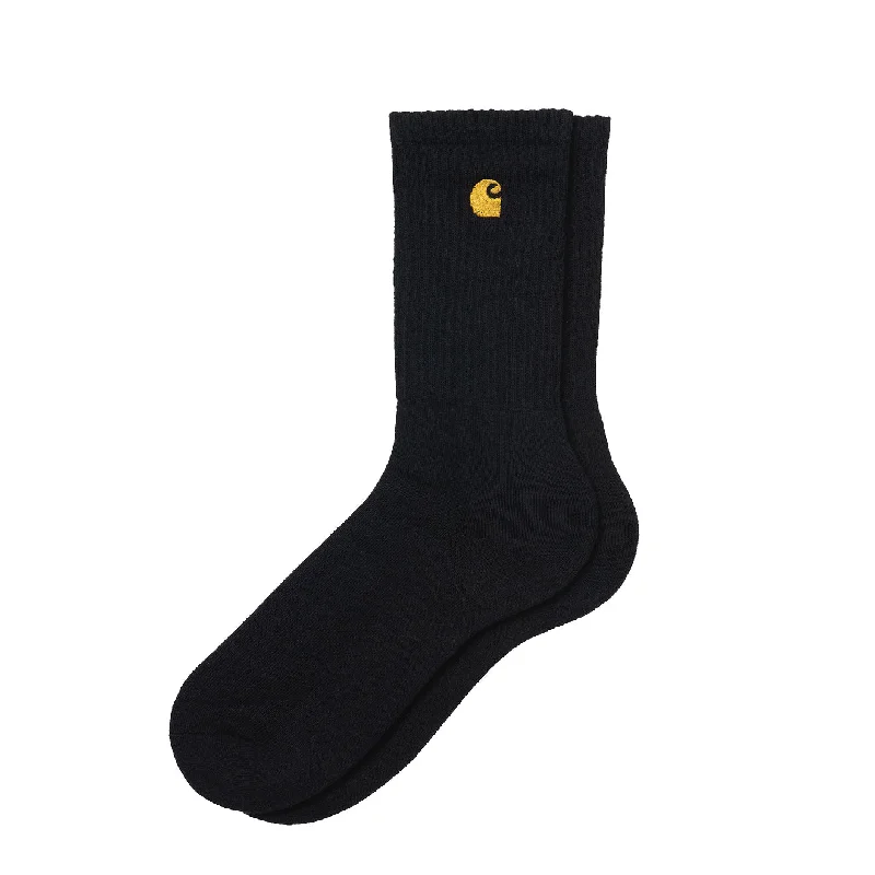 sock sets bold -  Carhartt WIP Chase Socks Black / Gold