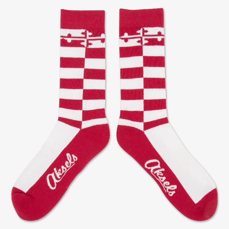 sock exchanges organic -  Checkered Maryland Flag Socks