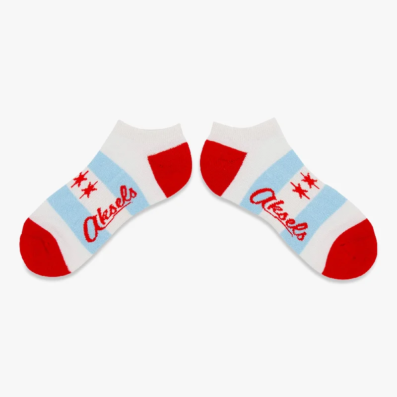 sock returns vintage -  Chicago Flag Ankle Socks