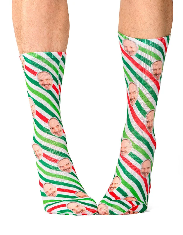 sock refunds minimalist -  Christmas Stripes Socks