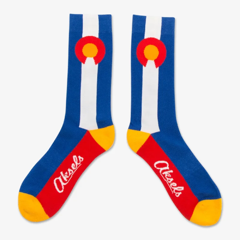 sock features bold -  Colorado Flag Socks