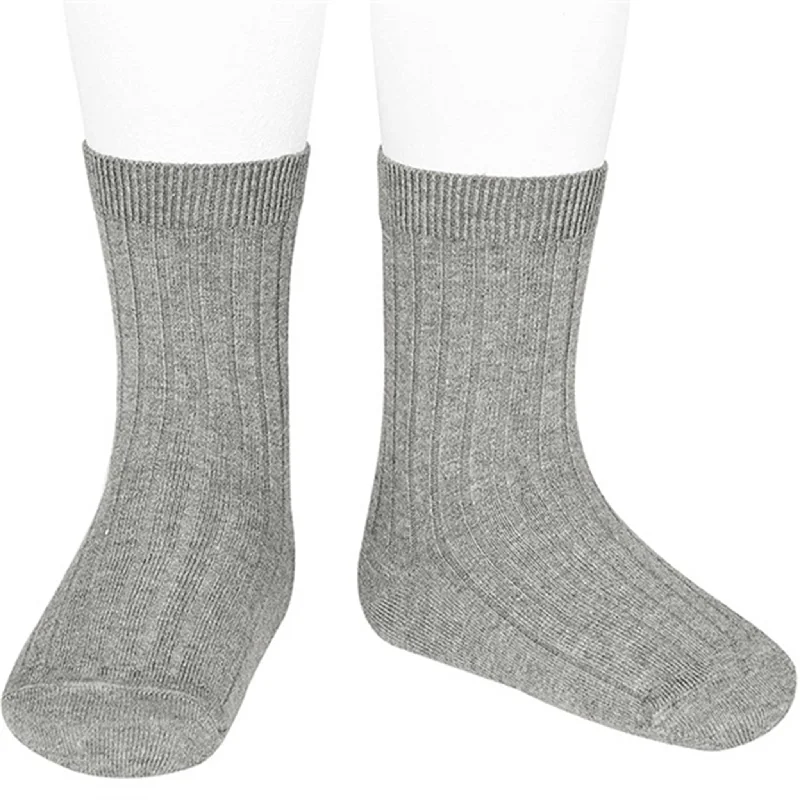 sock guarantee bold -  Cóndor Socks Basic Rib Aluminium